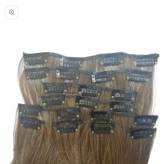 Straight Long Full Head Clip-on Hair Extensions