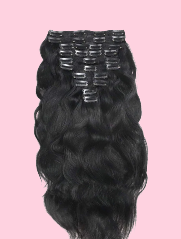 10pc Luxury Human Hair Clip in Extension